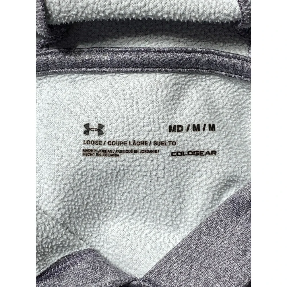 UNDER ARMOUR Cold Gear Loose Women's Fleece Chenille Logo Hoodie, #1348246 Gray
